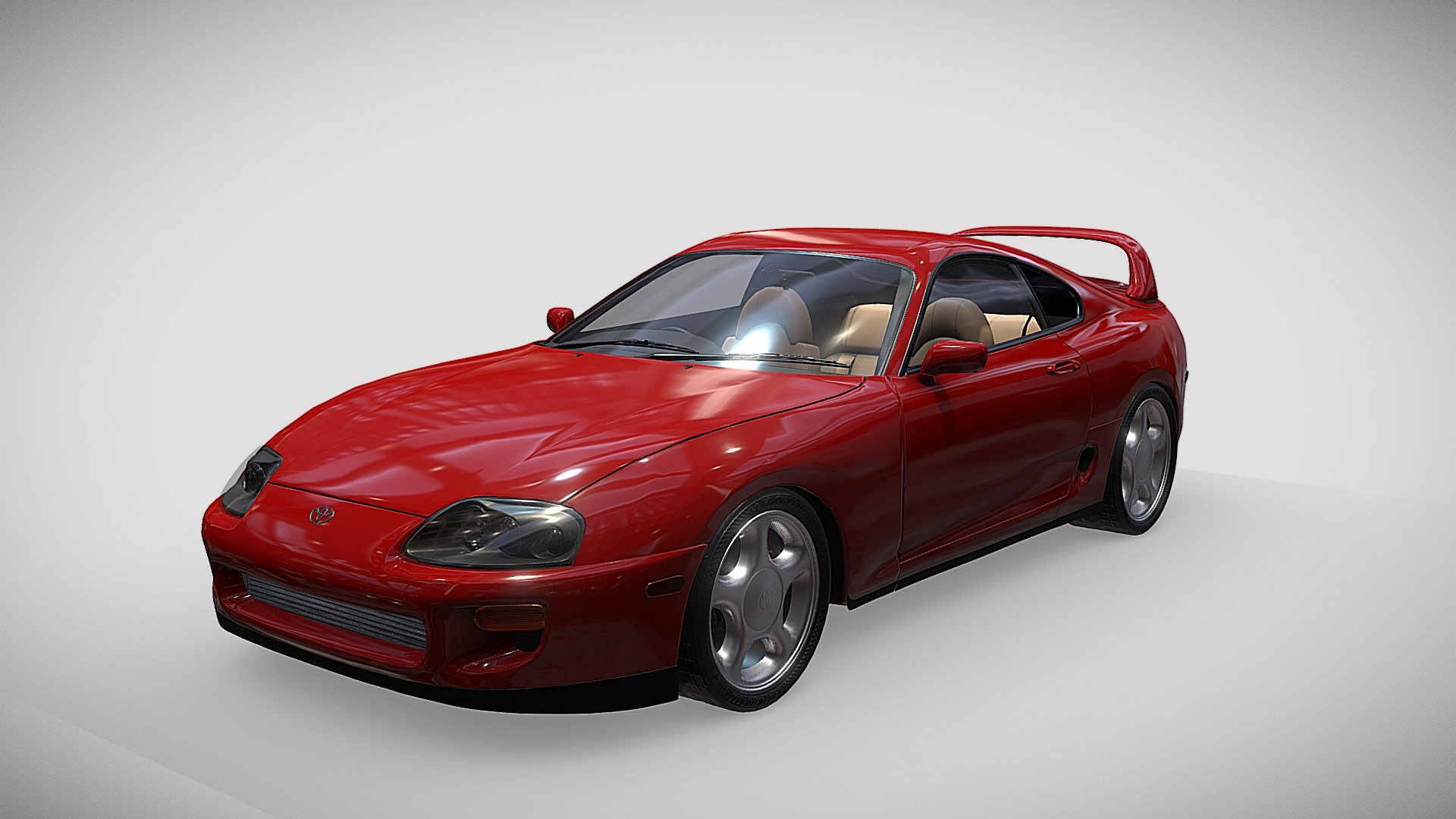 Stock variant of the 1998 Toyota Supra Mk4 with the interior and exterior fully modelled 3d model