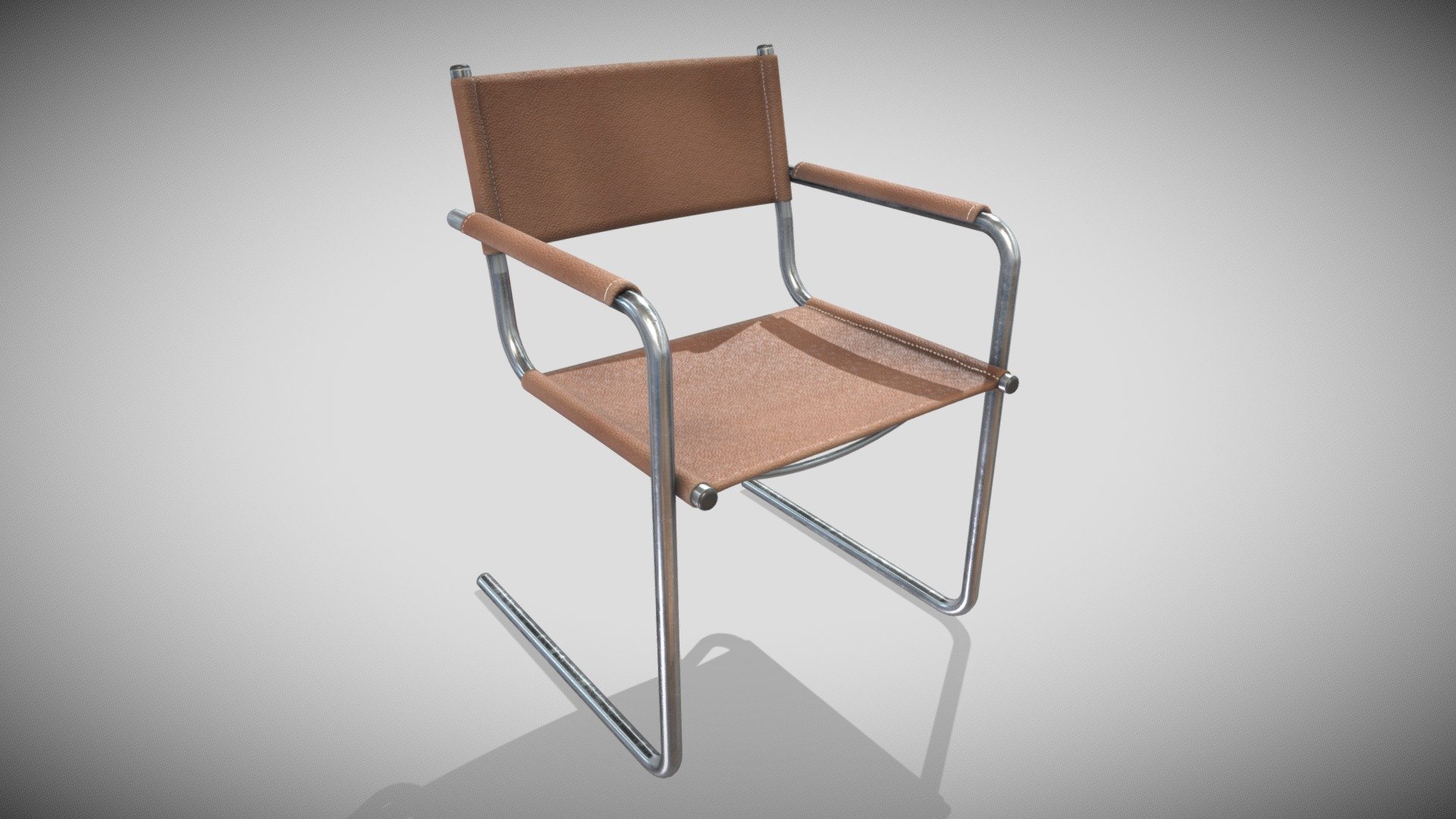 All in One Material PBR - Metal Leather Chair - Download Free 3D model by Francesco Coldesina (@topfrank2013) 3d model