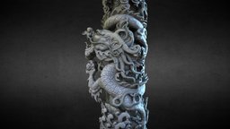 Dragon Column-01 statue, storescanchallenge, photoscan, photogrammetry, dragon