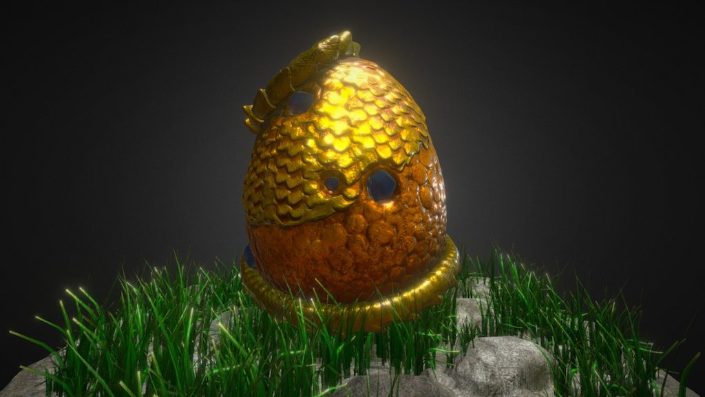 Dragon egg model, concept.
Modeled in Zbrush, retopo was done in Zbrush and 3ds Max, base baking done with Knald, textured in Substance Painter&hellip; - Dragon Egg - 3D model by Minutehour 3d model