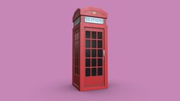 London Phonebooth cube, london, phonebooth, blockbench, minecraft, noai