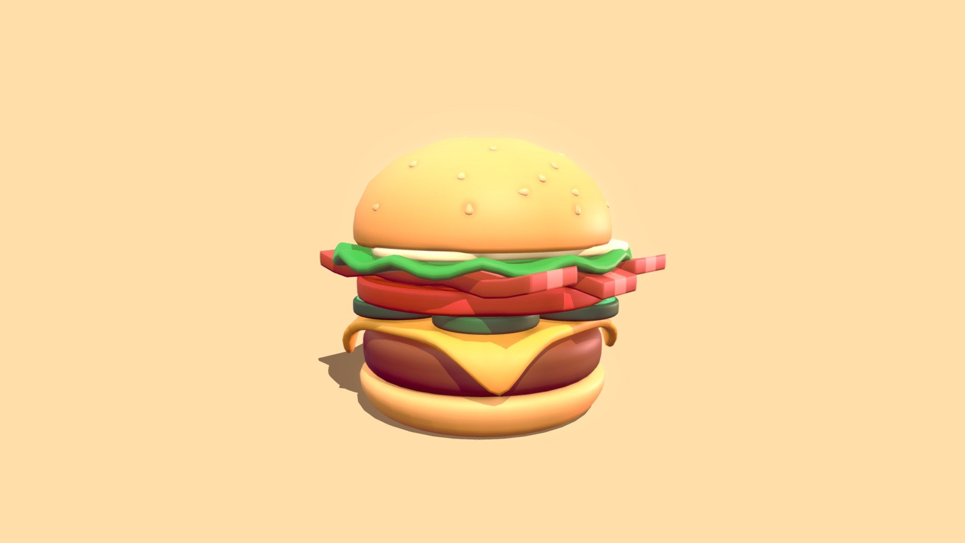 Cheese burger - Cheese Burger - Buy Royalty Free 3D model by Bob.Ho 3d model