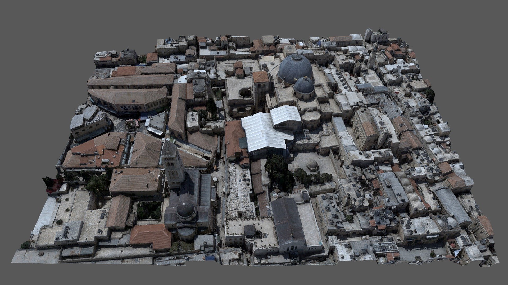 Church of the Holy Sepulchre, Jerusalem. By PHOTOMOD software. A3 images by VisionMap 3d model
