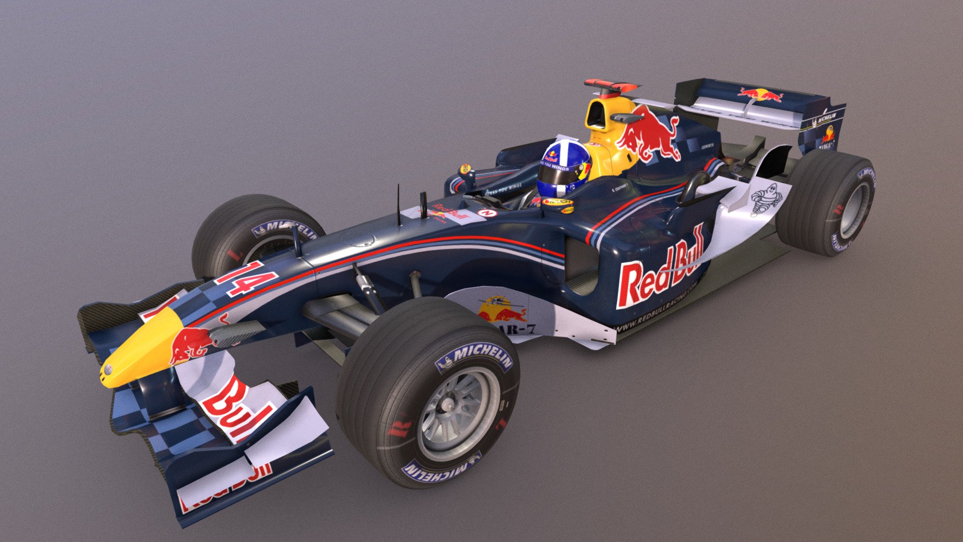 The car was initially created for CTDP's F1 2005 mod for F1 Challenge and later also re-released for rFactor in 2006.

Read more about the model - Red Bull Racing RB1 (2005) - 3D model by Cars & Tracks Development Project (@ctdp) 3d model
