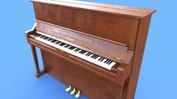 Upright Satin-Walnut Piano