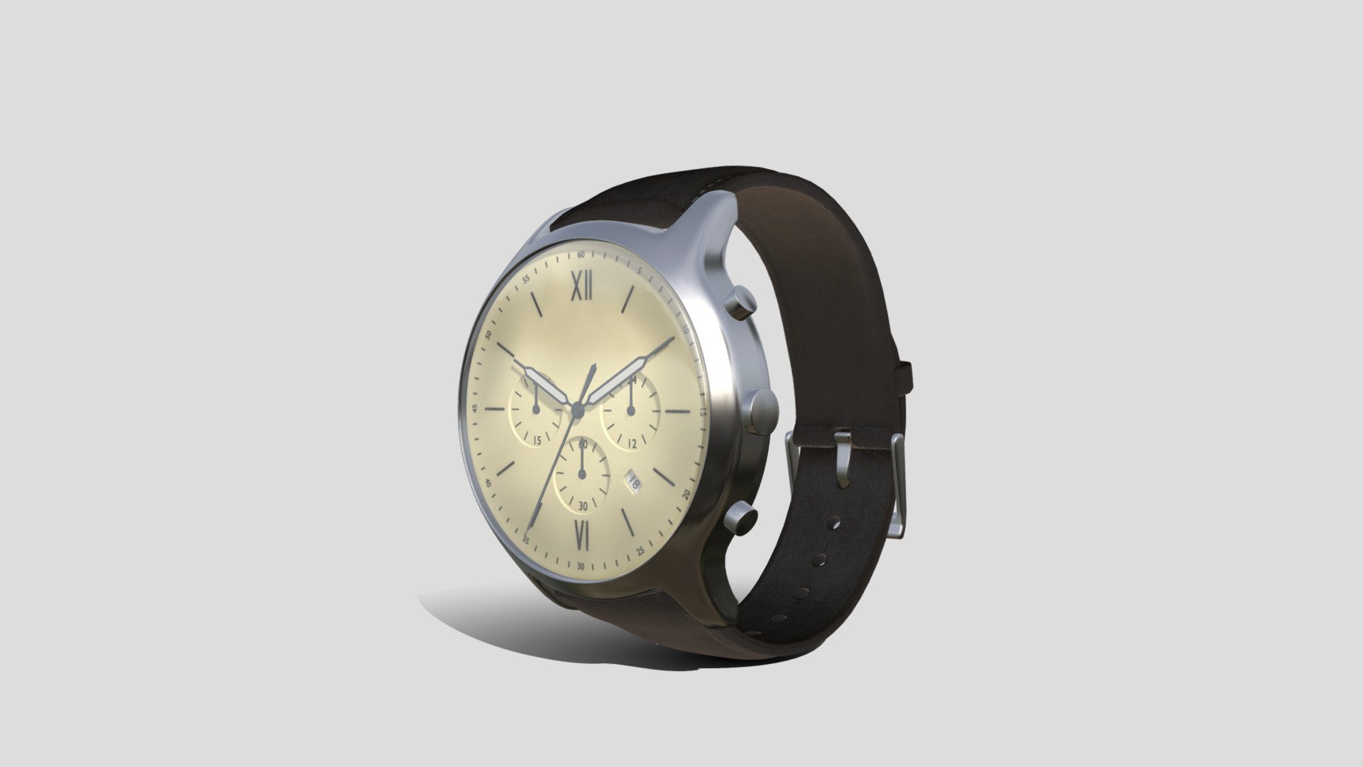 Low poly 3d model of generic and unbranded hand watch - Hand Watch - Buy Royalty Free 3D model by assetfactory 3d model
