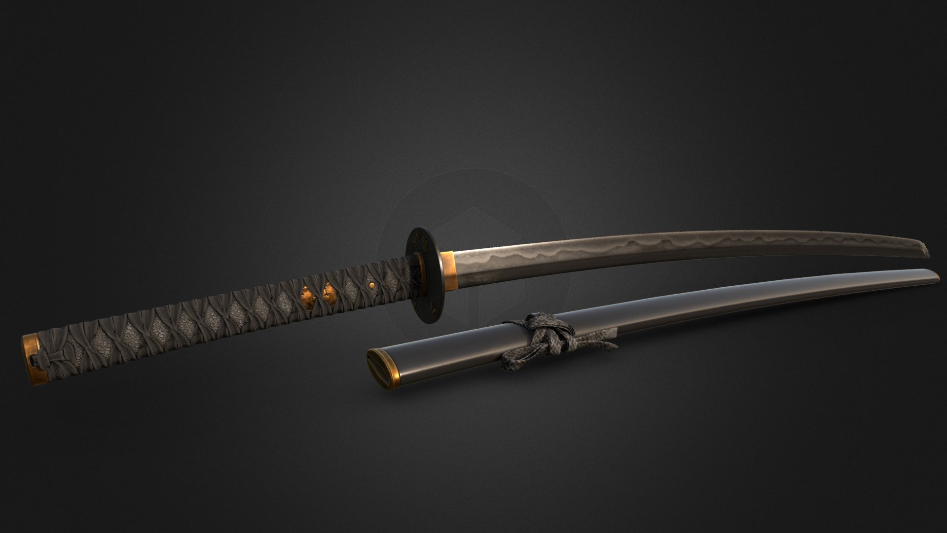 Katana with nature ornament low poly model.

4k textures. Total polycount 19218 tris.

Model created on Blander and ZBrush. Textured with Substance Painter 3d model