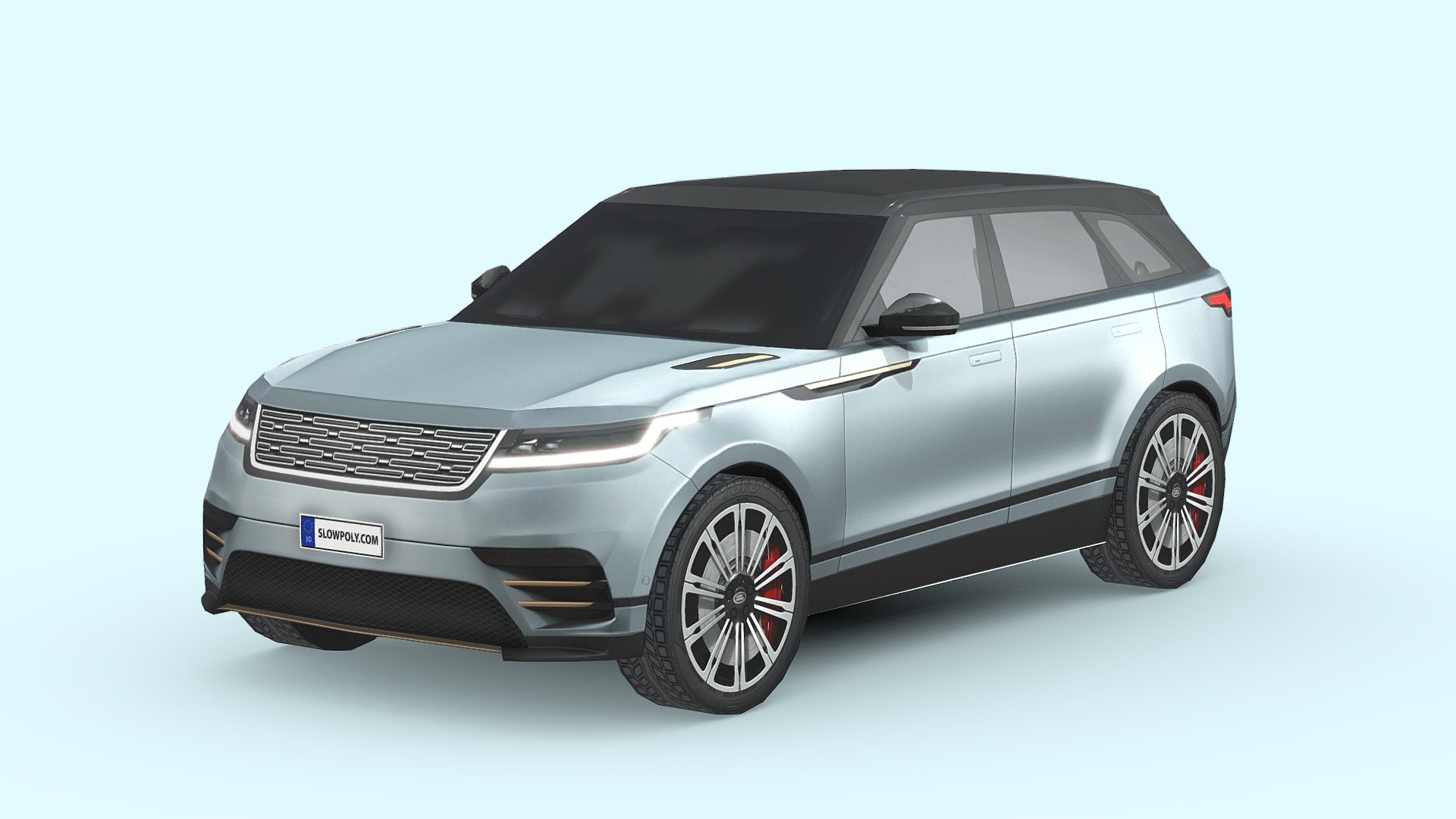 Buckle up and join the ride with our incredible 3D model car! With few polygons, it’s light, flexible, and realistic. High-quality textures bring it to life. Effortlessly integrate it into any project and let your creativity soar. Get ready for a thrilling journey! - Land Rover Range Rover Velar 2023 - Buy Royalty Free 3D model by slowpoly 3d model