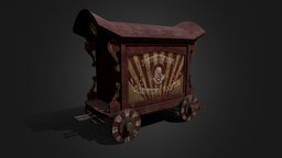 Pennywises Wagon fanart, wooden, clown, circus, vintage, wagon, creepy, stephen, king, pennywise, home