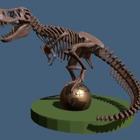 Tyrannosaurus Rex Skeleton skeleton, unreal, rex, tournament, fossil, tyrannosaurus, blender, pbr