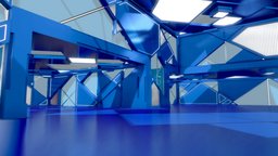 Futuristic Interior 3006 room, warehouse, shed, exhibition, hall, gallery, museum, arena, futuristic, factory, interior