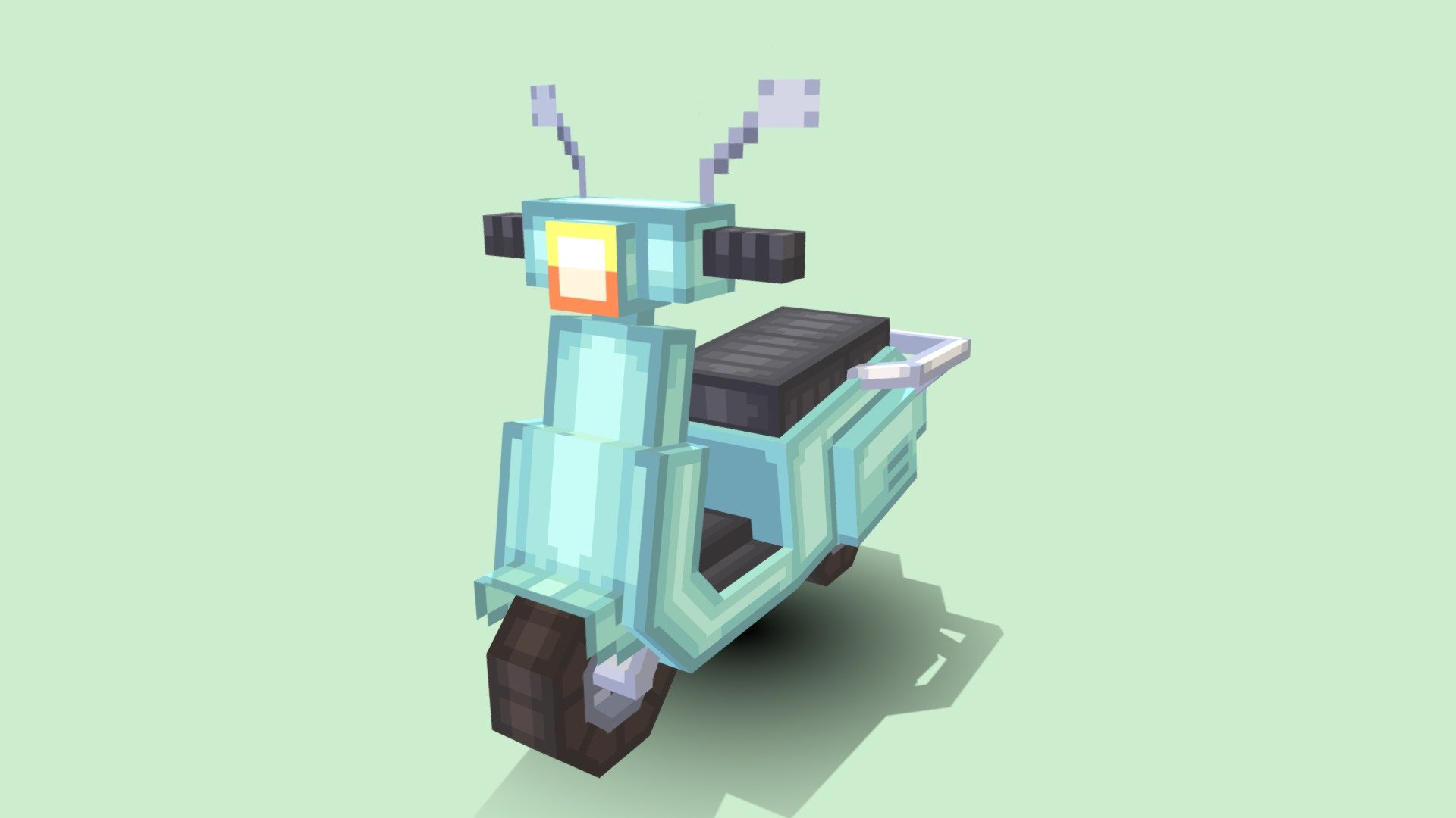 This is one of my latest 3D models made in blockbench. I hope you like it! - Scooter - 3D model by Fyrtarn (@ArtistFyrtarn) 3d model