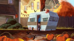 Catrina’s Halloween (Izzy Burtons illustration) tree, cat, cute, birds, b3d, roulotte, sun, foliage, relax, chill, blender-3d, illustration, autumn, lowpolyart, hand-painted-textures, autumn-tree, childrens-book, halloween-2019, lowpoly, blender3d, hand-painted, witch, house, halloween, pumpkin, spooky, magic, handpainted-lowpoly, autumn-leaves, sketchfabhalloween2019