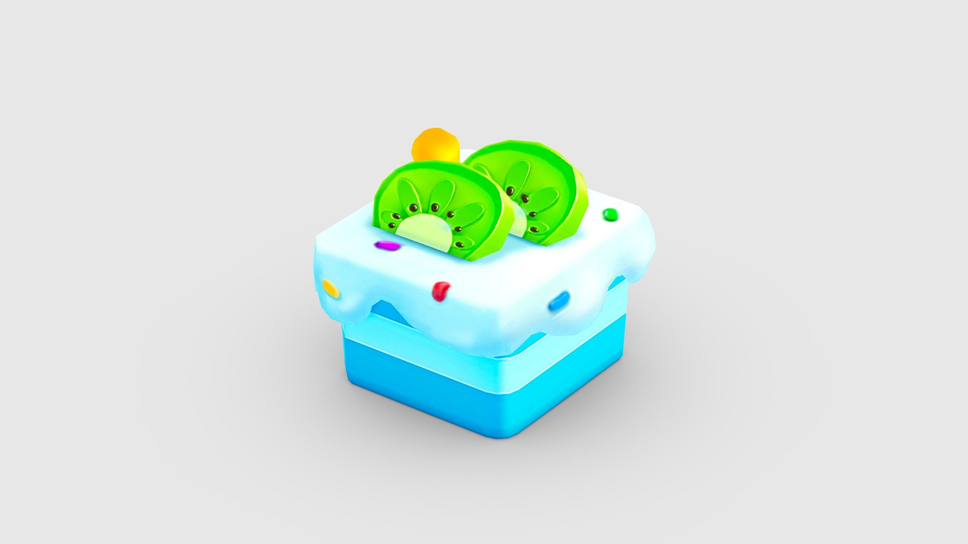 Cartoon kiwi ice cream - Cartoon kiwi ice cream - Buy Royalty Free 3D model by ler_cartoon (@lerrrrr) 3d model