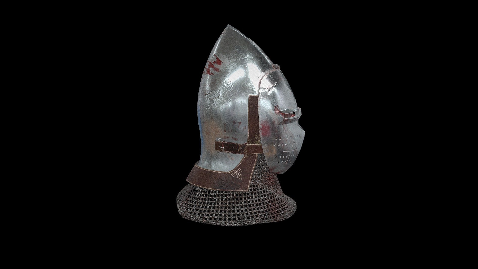 medieval helmet style - 3D model by nickqd 3d model