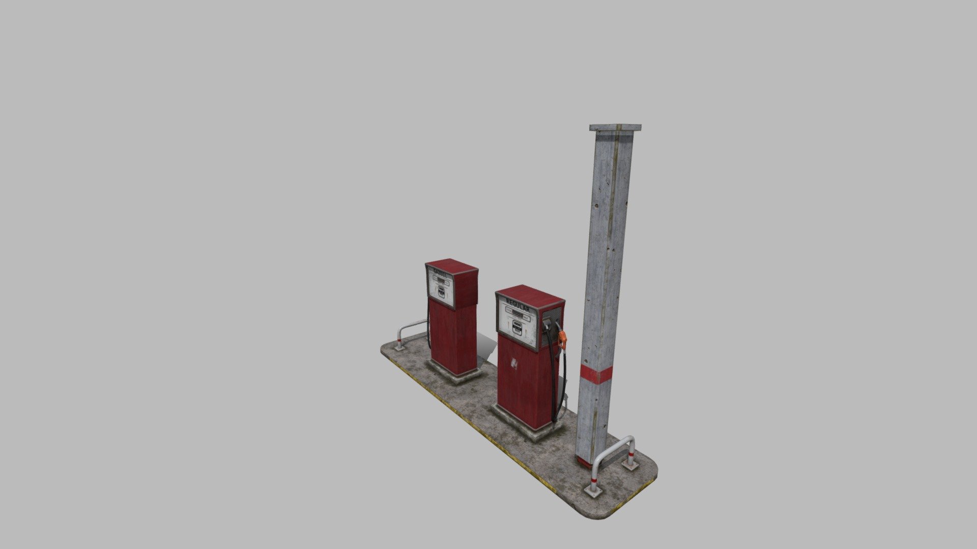 I share this fuel pump with you, it is part of a service station pack on unreal engine 3d model