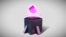 Loot Box pink, glow, lootcrate, lootbox, substancepainter, substance