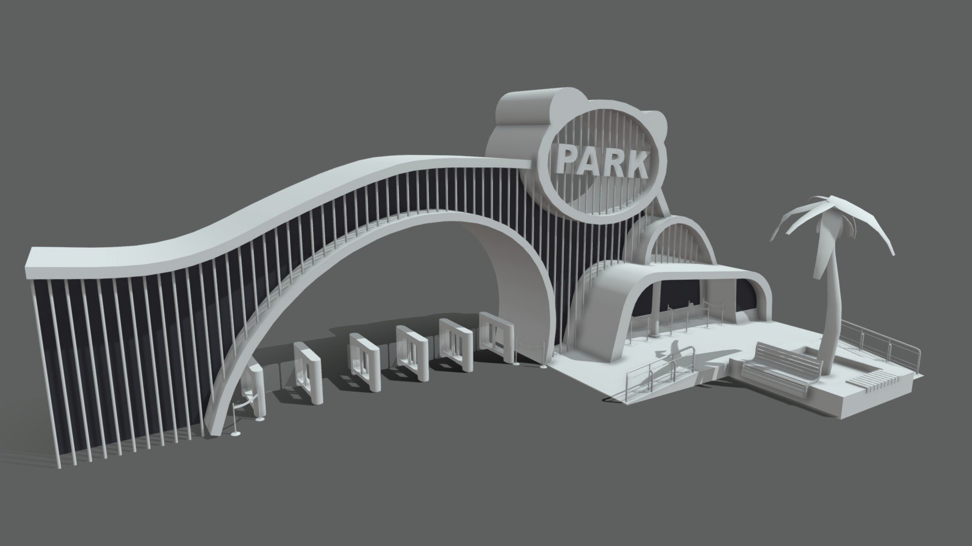 Gate - Download Free 3D model by VasyaPeteckin 3d model