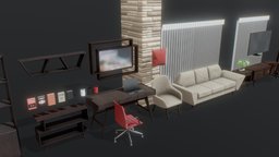 PBR Mid Century Modern Furniture Asset Pack