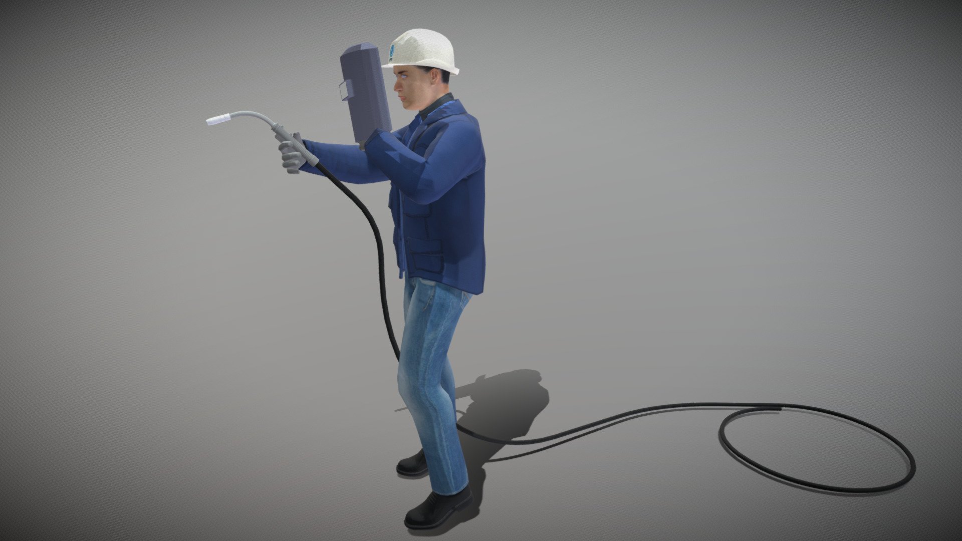 Worker Welding - 009 Male Worker Welder 00 - Download Free 3D model by grewe.juergen 3d model