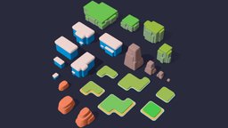 Terrain landscape, terrain, outdoor, nature, indiegame, gamedevelopment, 3d, lowpoly, gameart, model, stylized, environment