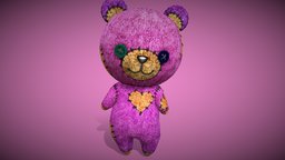 Plush Teddy Bear bear, cute, little, kids, teddy, kid, toy, children, toys, fbx, kawaii, plush, game, animal, animated, chibii