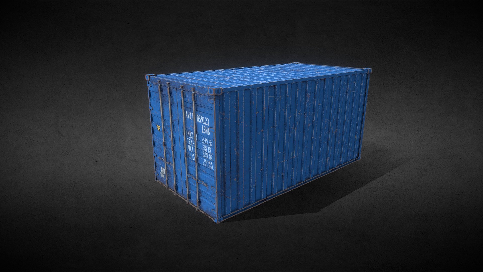 Shipping Container - low poly model - Shipping Container LowPoly - 3D model by JCVallejos 3d model