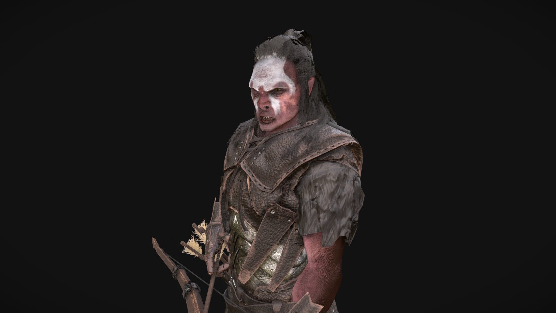 Gameready character model of the famous Uruk-Hai Lurtz from the Fellowship of the ring.
Highpoly made in Zbrush. Lowpoly mesh made in 3dcoat and 3dsMax. Textured and baked in Substance painter 2 and some clean up in Photoshop.

First time I did a full game character pipeline. I had lots of fun working on it - Uruk Hai Lurtz - 3D model by Bram Delaey (@bram.delaey) 3d model