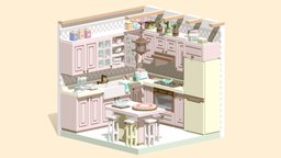 Cute Isometric Kitchen Voxel