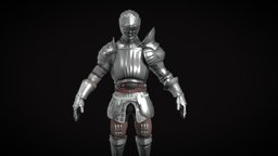 Demon Souls Fluted Knight armor, leather, warrior, demon, videogame, plates, darksouls, demonsouls, noble, game, 3d, fantasy, knight, demonslayer