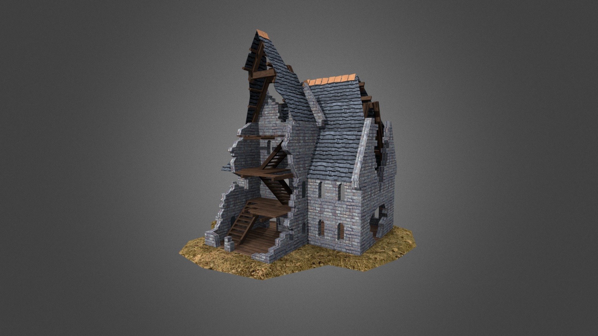 Low poly game-ready 3d model of a Medieval Ruined Church

Download: http://gamedev.cgduck.pro - Medieval Ruined Church - 3D model by CG Duck (@cg_duck) 3d model