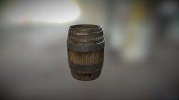 Barrel barrel, props, egemen3d-tech, substance, painter, low-poly, asset, game, pbr