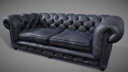 chesterfield sofa sofa, leather, vintage, photorealistic, antique, classic, used, original, realistic, old, chesterfield, fancy, realism, photoreal, famous