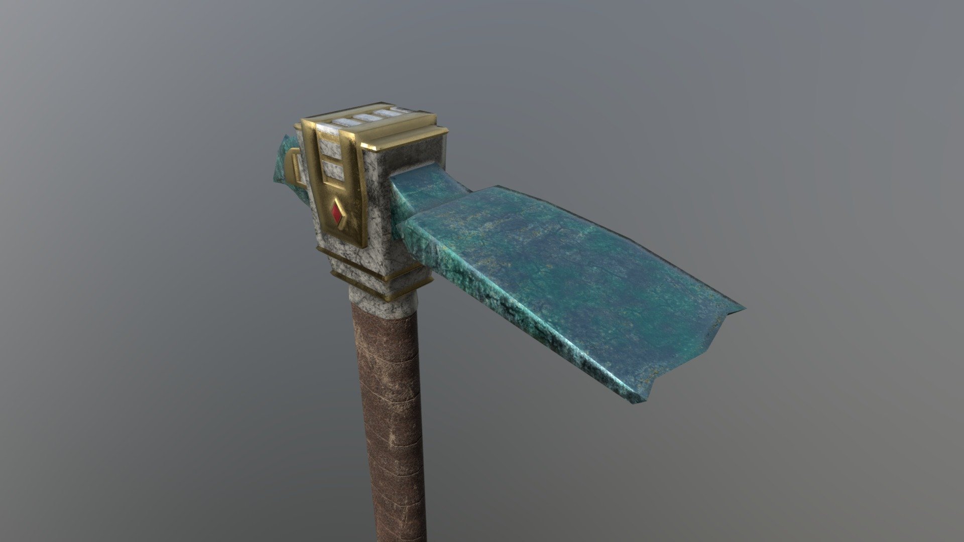 Enhance your best survival/crafting projects (game, render, advertising, design visualization, VR/AR&hellip;) with this awesome Adamantite Hoe !

Game-ready !

Low-poly but very high quality material for the best visual and performance. Ideal for VR/AR games !

PBR material ready-to-go optimized for multiple engines and rendering software (Unity, Unreal Engine, Crysoftware, Blender&hellip;)

Technical Details

-&gt; 1 High-detail mesh but very optimized in poly-count :




556 Vertices | 462 Faces | 855 Tris

Clean mesh, only planar quads and tris

Smoothing group, pivot point and Position/Rotation/Scale already set

Real-size object

-&gt; 1 PBR Material

-&gt; 4 Textures in 2k resolution :




Albedo/Diffuse/Color map

Metalic/Roughness map

Normal map

Ambient Occlusion map

-&gt; UV Map clean and no-overlapping.

-&gt; Modelized in Blender and textured in Substance Painter.

-&gt; Multiple file available : .blend, .fbx, .obj, .unitypackage.

For any more informations, don't hesitate to contact me ! - Hoe Adamantite - Buy Royalty Free 3D model by Arigasoft 3d model