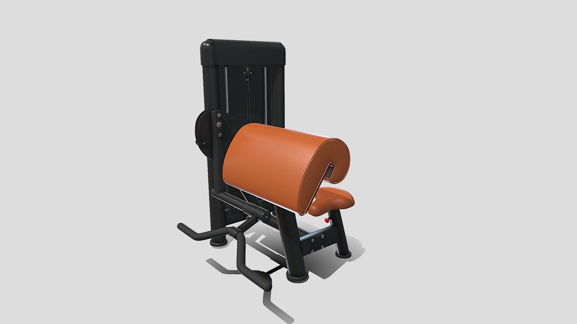 Gym machine 3d model built to real size, rendered with Cycles in Blender, as per seen on attached images. 

File formats:
-.blend, rendered with cycles, as seen in the images;
-.obj, with materials applied;
-.dae, with materials applied;
-.fbx, with materials applied;
-.stl;

Files come named appropriately and split by file format.

3D Software:
The 3D model was originally created in Blender 3.1 and rendered with Cycles.

Materials and textures:
The models have materials applied in all formats, and are ready to import and render.
Materials are image based using PBR, the model comes with five 4k png image textures.

Preview scenes:
The preview images are rendered in Blender using its built-in render engine &lsquo;Cycles'.
Note that the blend files come directly with the rendering scene included and the render command will generate the exact result as seen in previews.

General:
The models are built mostly out of quads.

For any problems please feel free to contact me.

Don't forget to rate and enjoy! - Curl machine - Buy Royalty Free 3D model by dragosburian 3d model