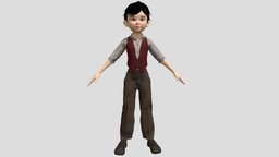 Toon boy toon, baby, kid, son, boy, children, child, rig, young, family, graphic, brother, setup, character, cartoon, man, animation, human, rigged