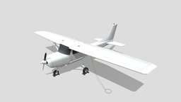 Cessna C152 low poly blank