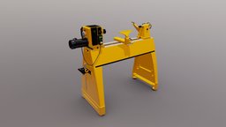 Woodworking Machines plank, machinery, log, woodworking, warehouse, industry, production, machine, manufacturing, lowpoly, wood, stylized