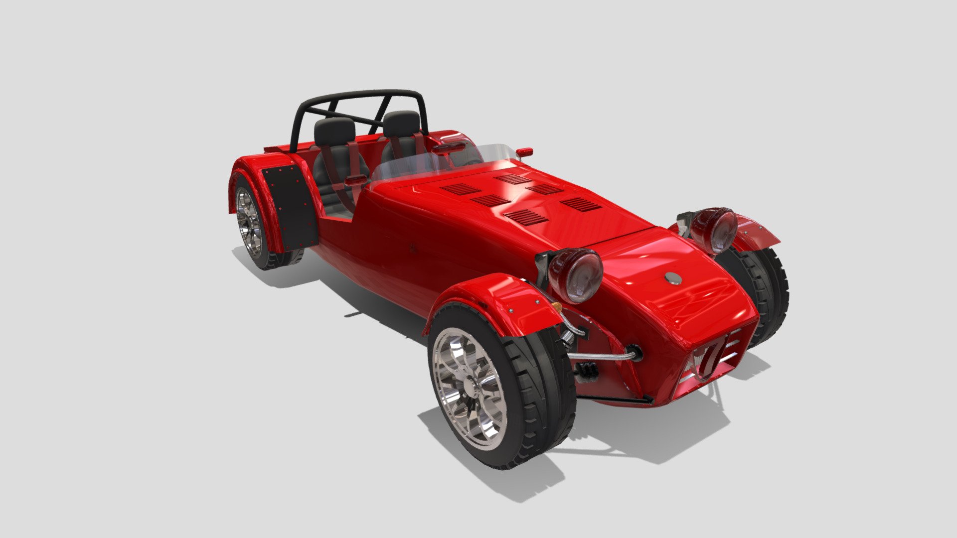 Caterham 7 model. Retro race car - Caterham 7 - 3D model by Altair3D 3d model