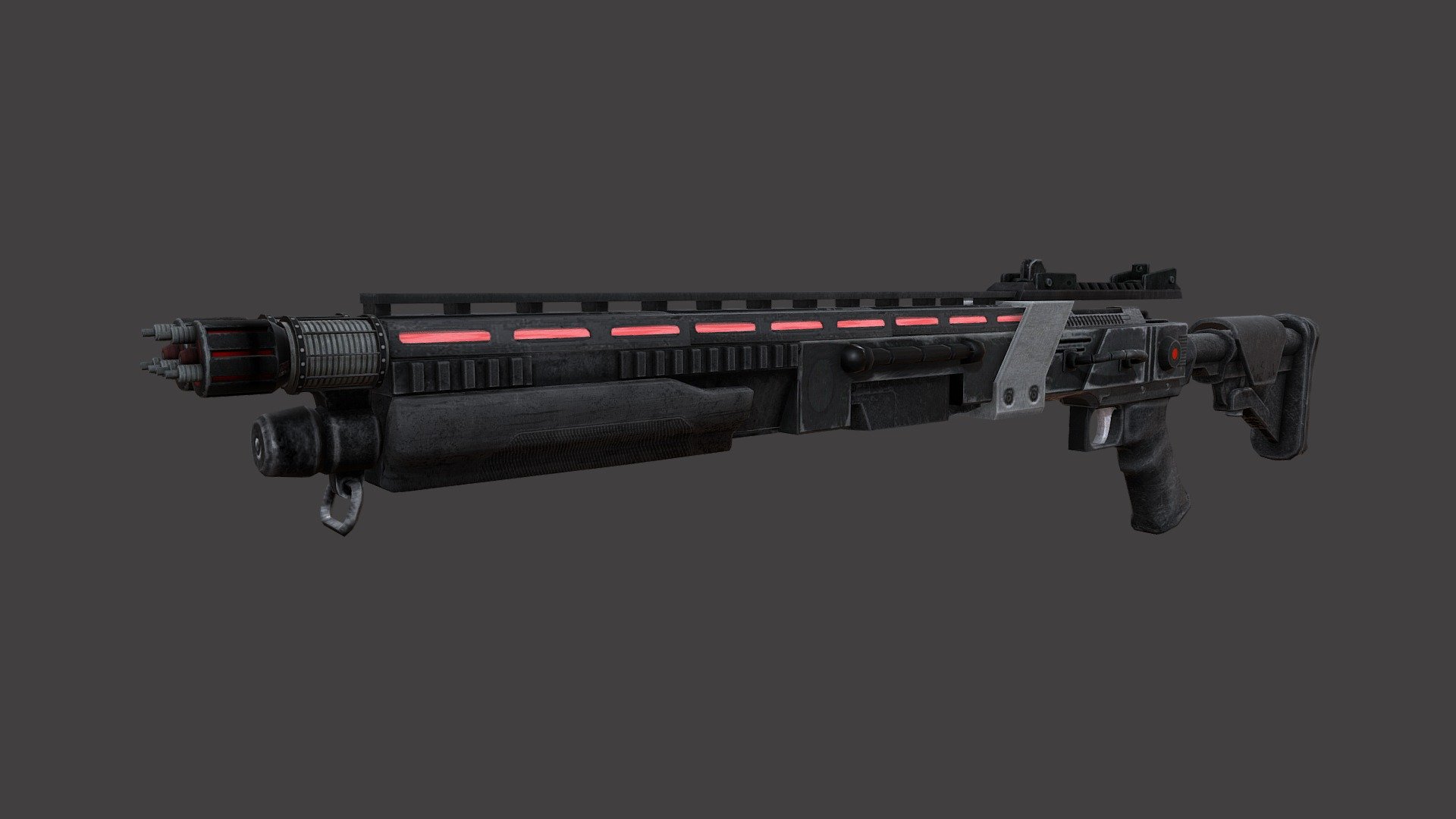 A shotgun to go with the PDW and Sniper Rifle, again, just uploading for nice screenshots of the weapon in different angles 3d model