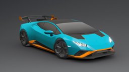 Lamborghini Huracan Low-Poly 3D