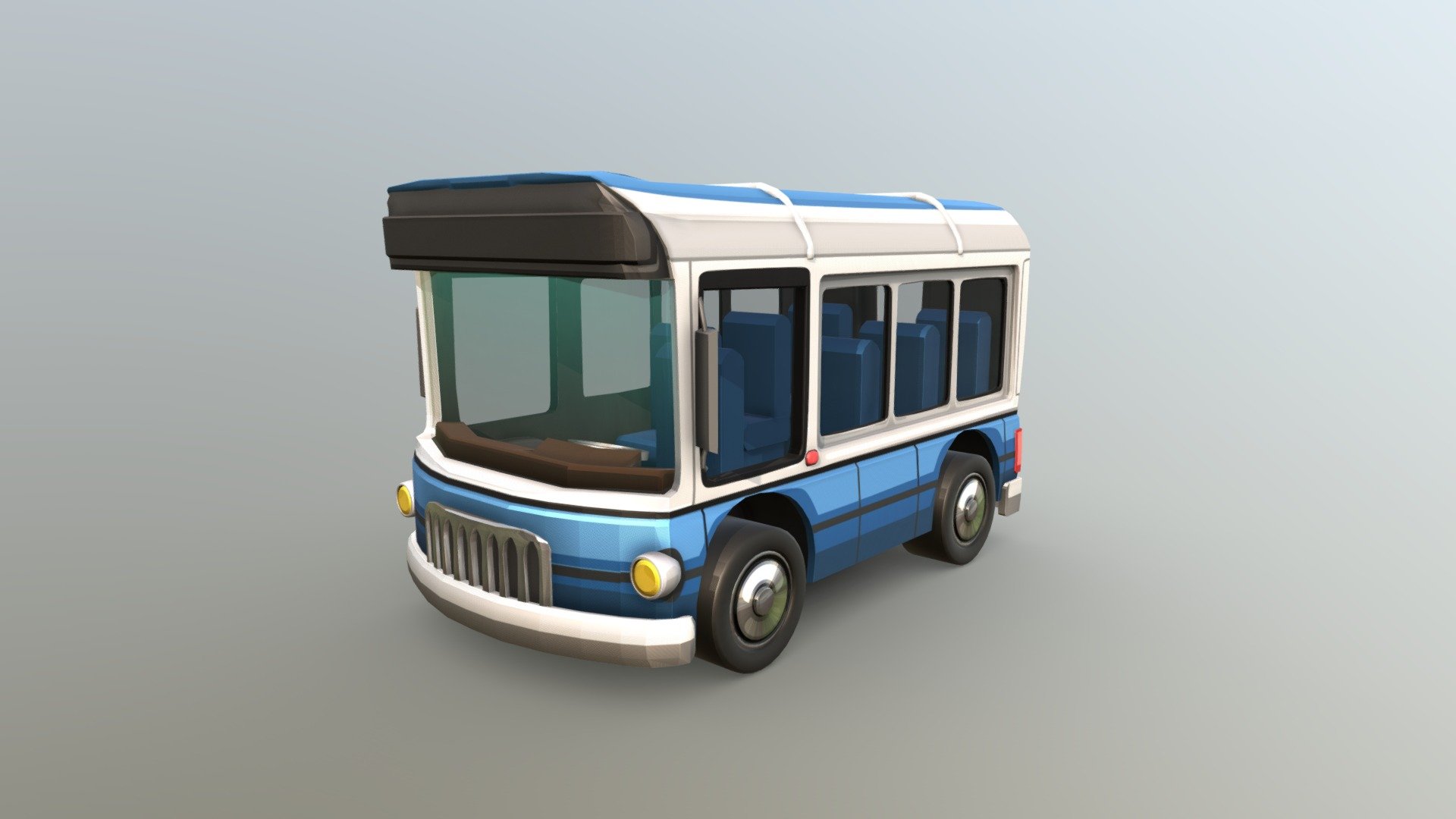 3D model of bus vehicle from Hill Climb Racing 2 game - HCR2 Bus - Download Free 3D model by oakar258 3d model