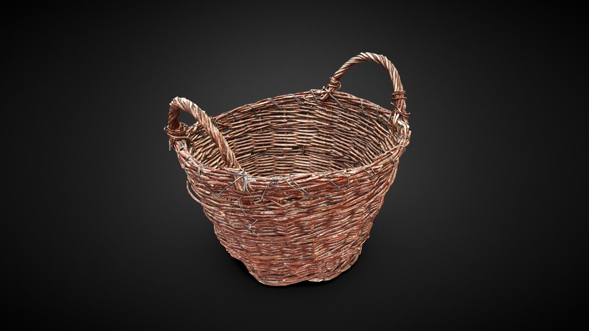 Photogrammetry Wicker Basket Lowpoly Model - Wicker Basket 3D scan - Buy Royalty Free 3D model by grafi (@zdenkoroman) 3d model