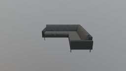Leather corner couch for 5 person