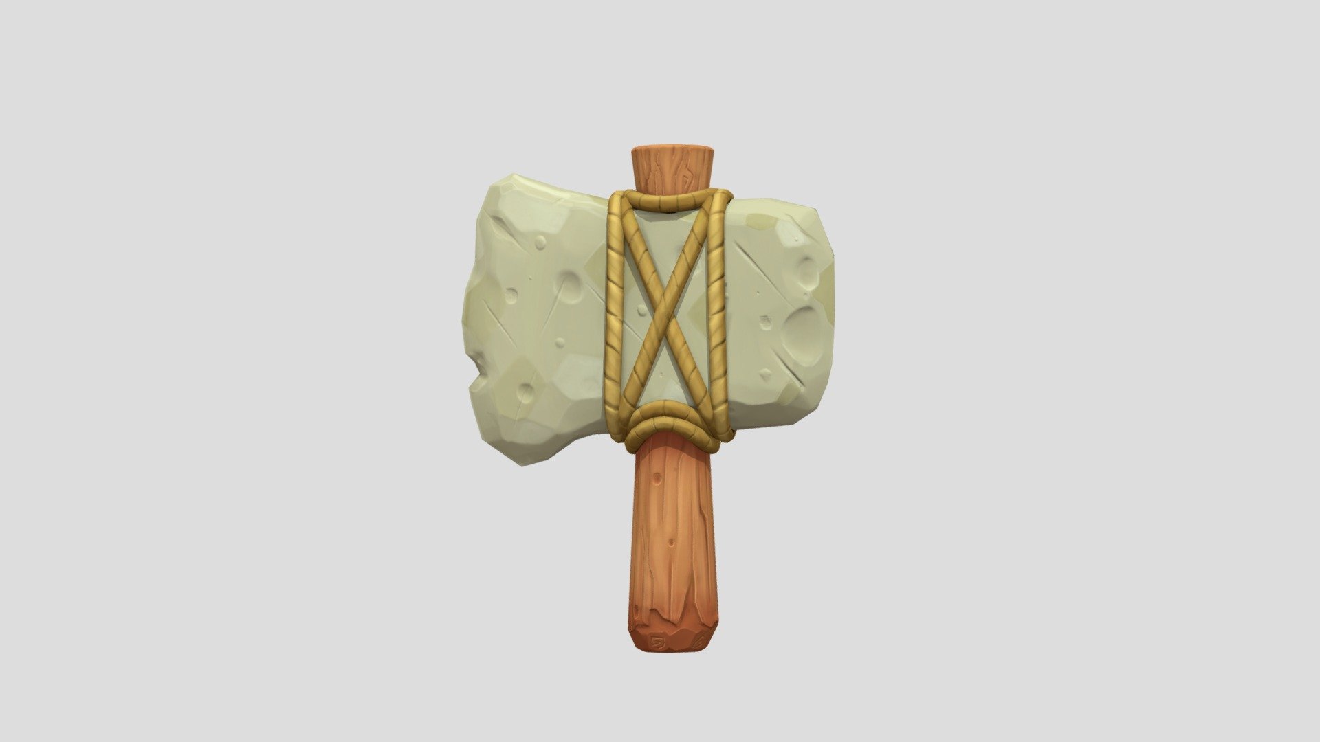 Original concept:
https://www.pinterest.com.mx/pin/99431104287449537/ - Cartoon axe - 3D model by dalkiaart 3d model
