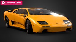 Lamborghini Diablo VT 6.0 diablo, lamborghini, unreal, realtime, supercar, ingame, lambo, unity, 3d, model, racing, car, 3rd-person-view