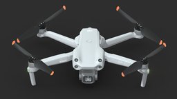 DJI Air 2S PBR Realistic quad, mini, pro, vehicles, 600, drone, 4, phantom, copter, portable, compact, series, 30, extreme, simulator, aircraft, camera, realistic, professional, 2, movie, dji, quadcopter, mavic, inspire, air, video