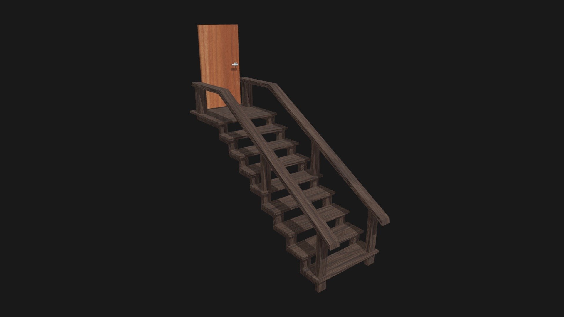 Basement stair and door - Basement Stair and Door - 3D model by diegosimao (@diegobsimao) 3d model