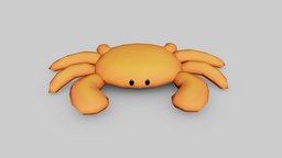 Crab Plush Toy cute, bed, baby, games, kid, toy, bedroom, puppet, crab, decor, plush, softtoy, plushtoy, mollusca, cartoon, lowpoly, animal, stylized, sea, crabtoy