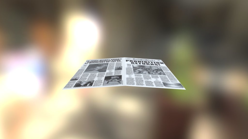 Newspaper Open - 3D model by Daniel (@fuzzymcswagger) 3d model